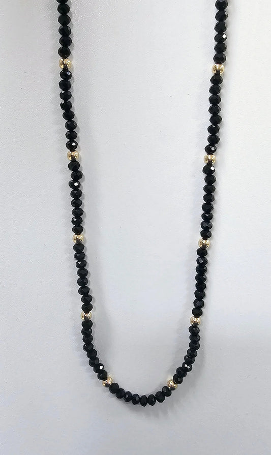 Pink Panache Black Bead Necklace 1CNC X325