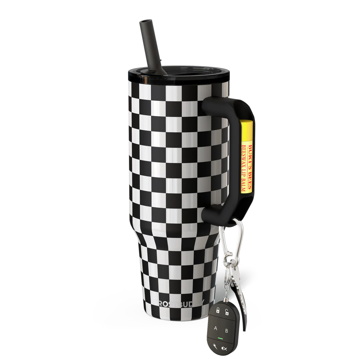 Frostbuddy Thicc Buddy 40oz - Black & White Checkered