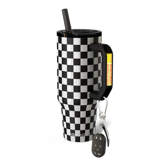 Frostbuddy Thicc Buddy 40oz - Black & White Checkered