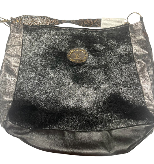 Keep It Gypsy Black Shimmer Rosie Bag-No Fringe