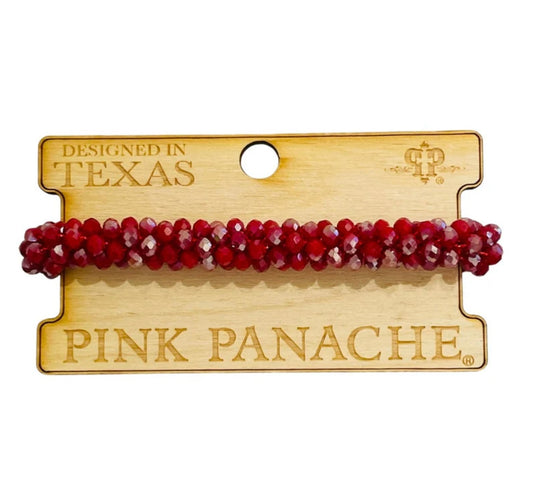 Pink Panache Red bead single strand bracelet