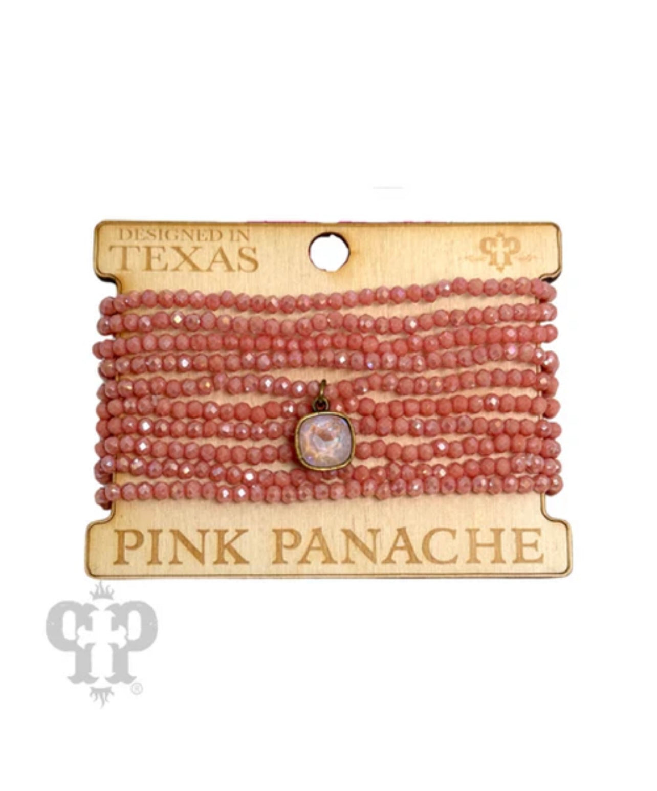 Pink Panache pink bead bracelet set, Austrian crystal