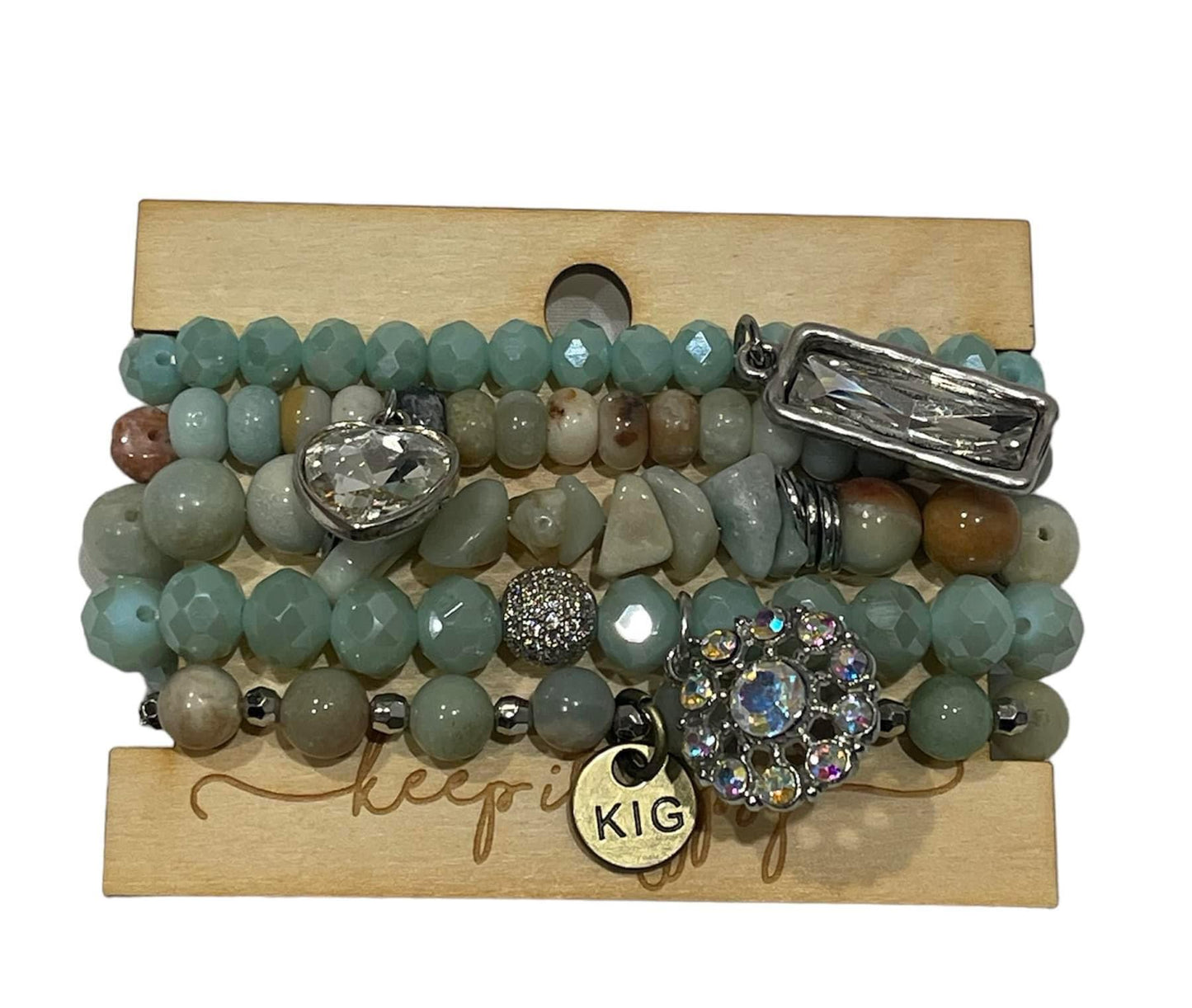 Keep It Gypsy Bracelet Stack in Sage