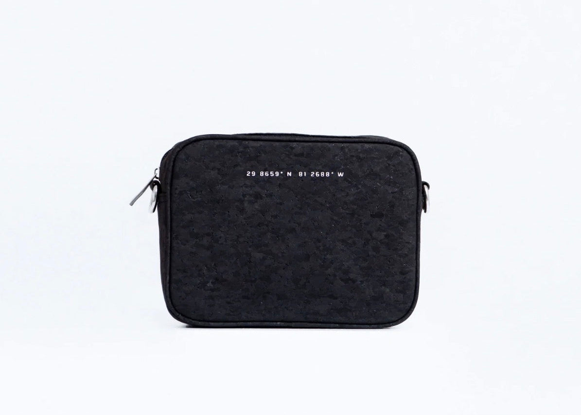 Inspired by Kork/Anastasia Cork Small Crossbody-Black