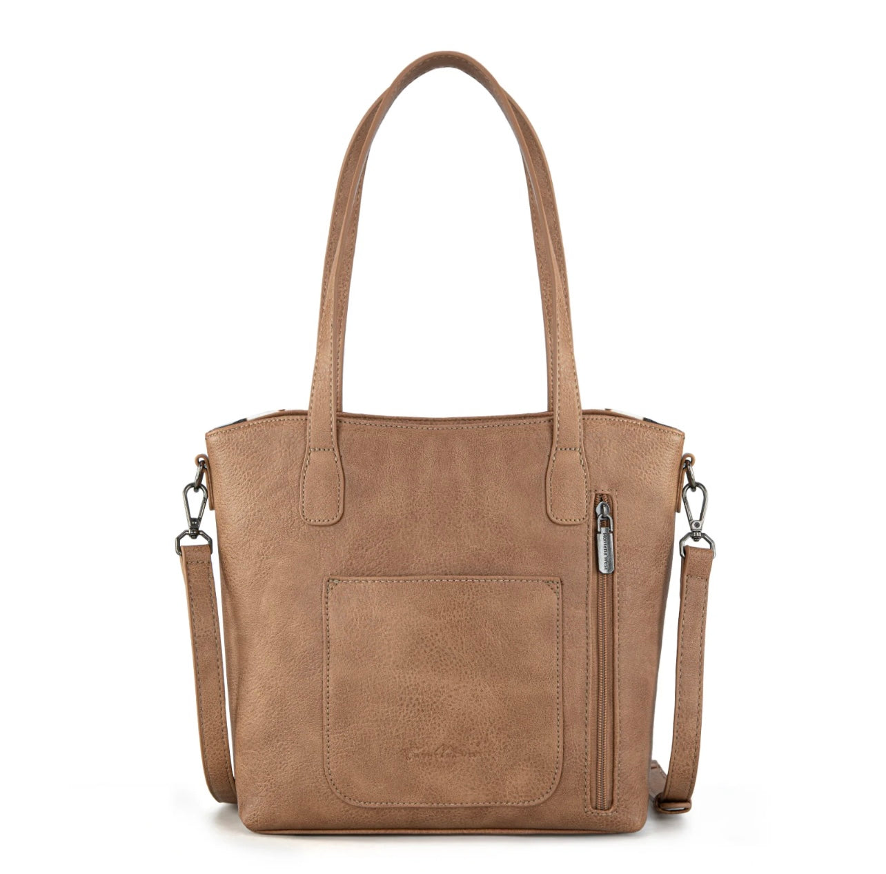 Montana West Tooled Collection Concealed Carry Tote/Crossbody - Brown