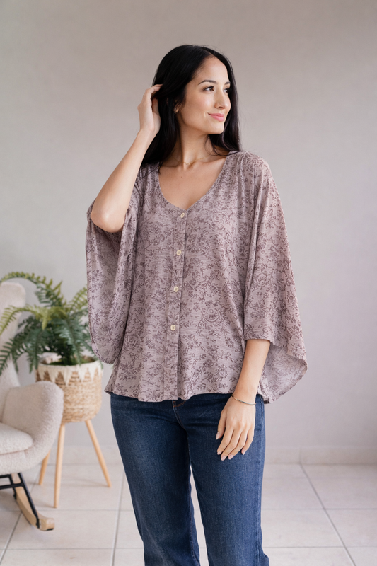 Oddi Oasis Petal Kimono Sleeve