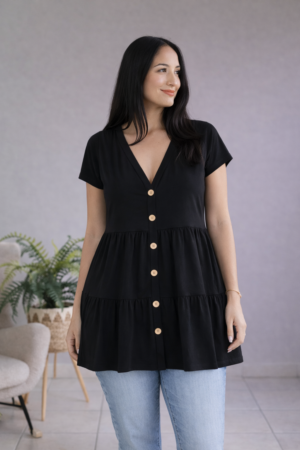 Heimish Cloudbound Button Top