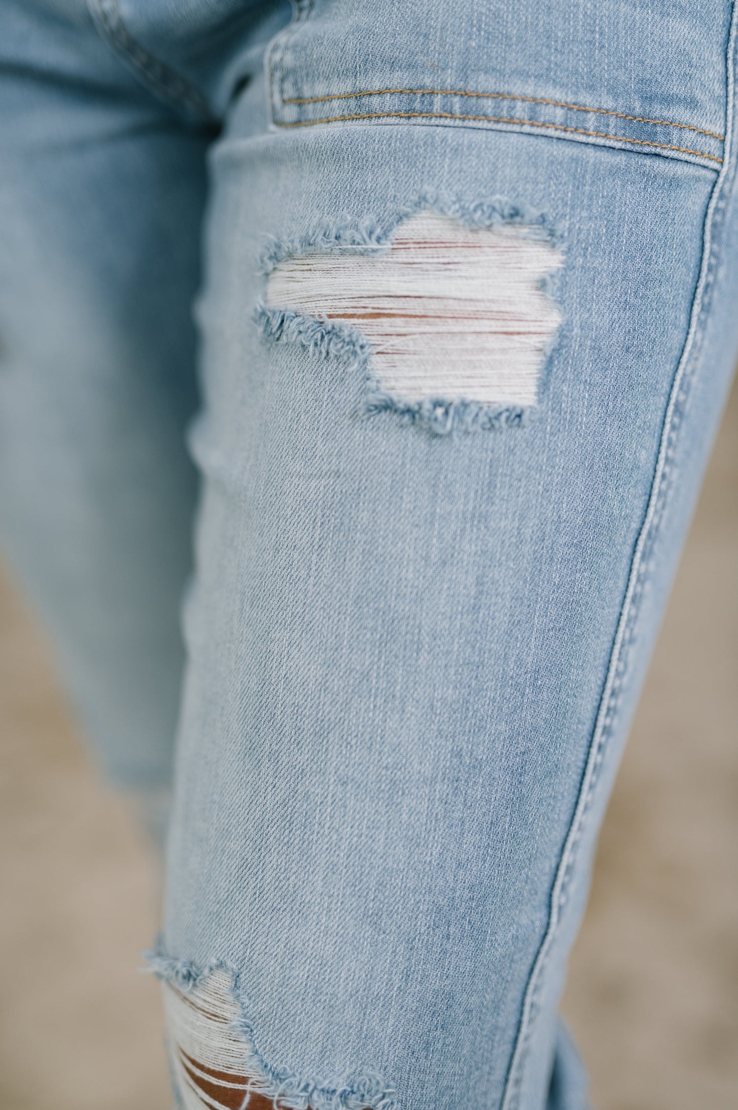 Aiden High Rise Patch Pocket Distressed Boyfriend Jeans by Judy Blue