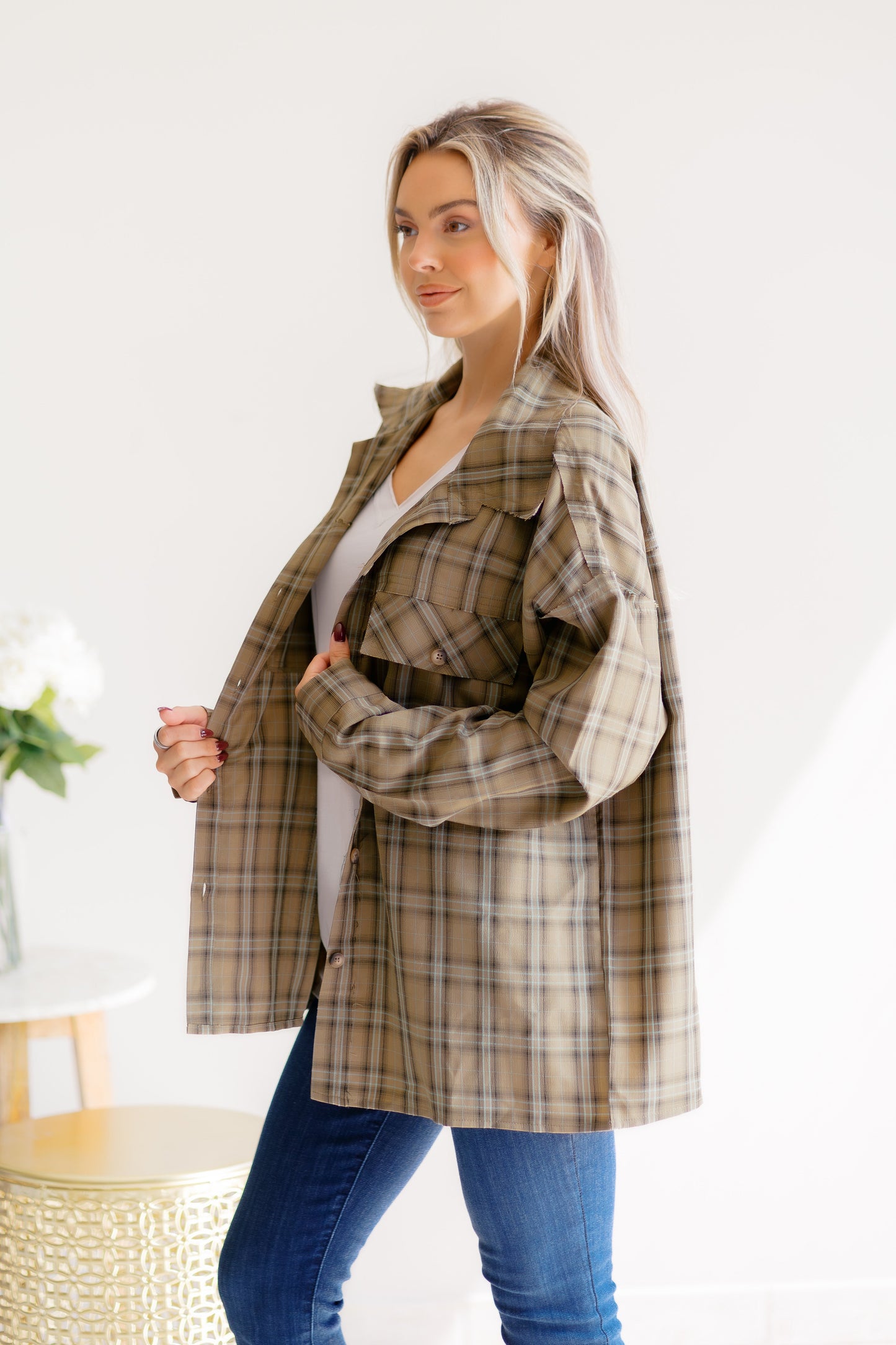 Pumpkin Pathways button down shirt