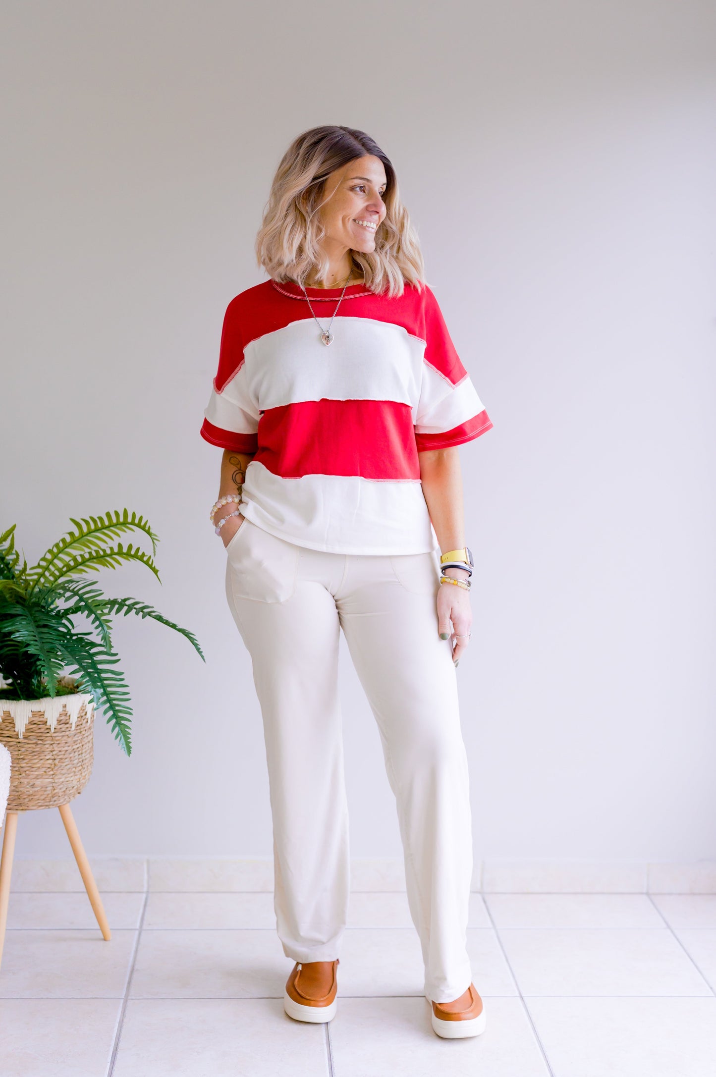 Zenana Heartline Exposed Seam Top
