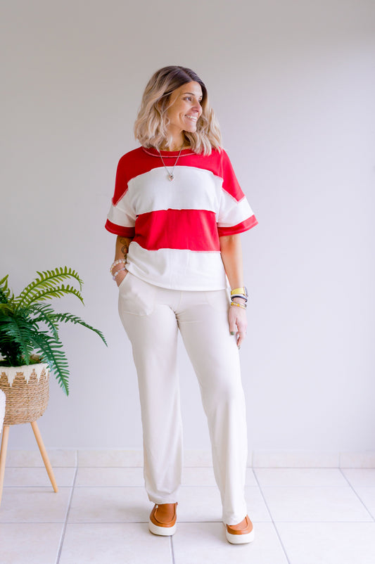 Zenana Heartline Exposed Seam Top