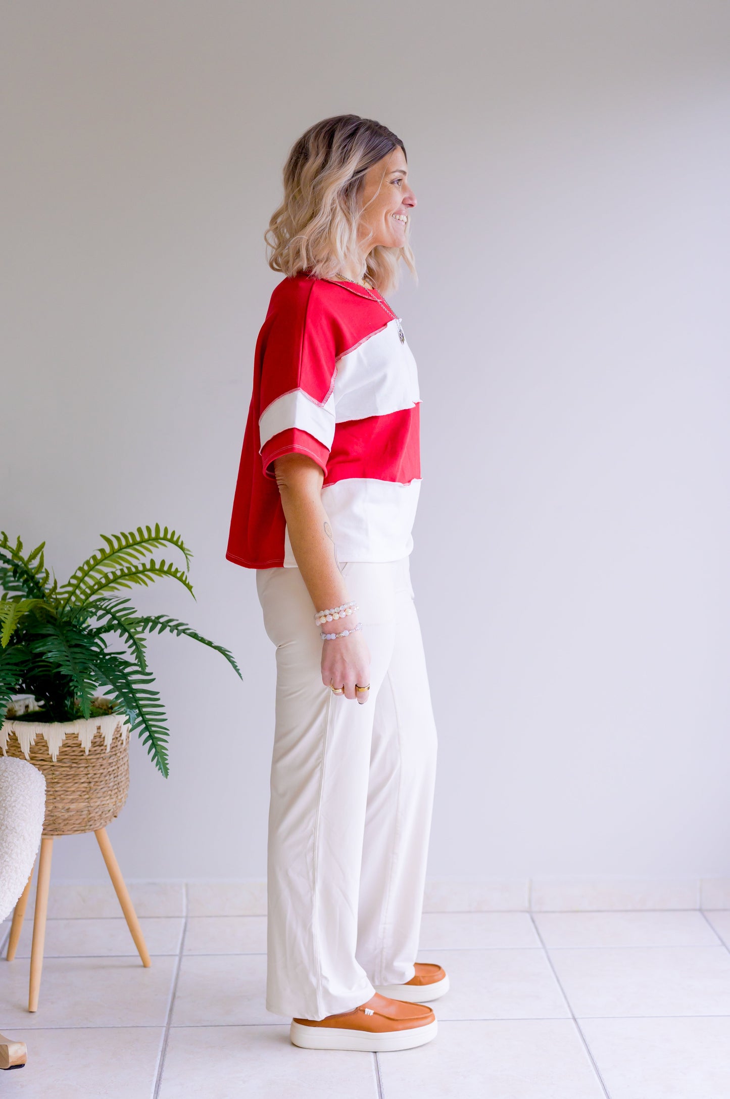 Zenana Heartline Exposed Seam Top