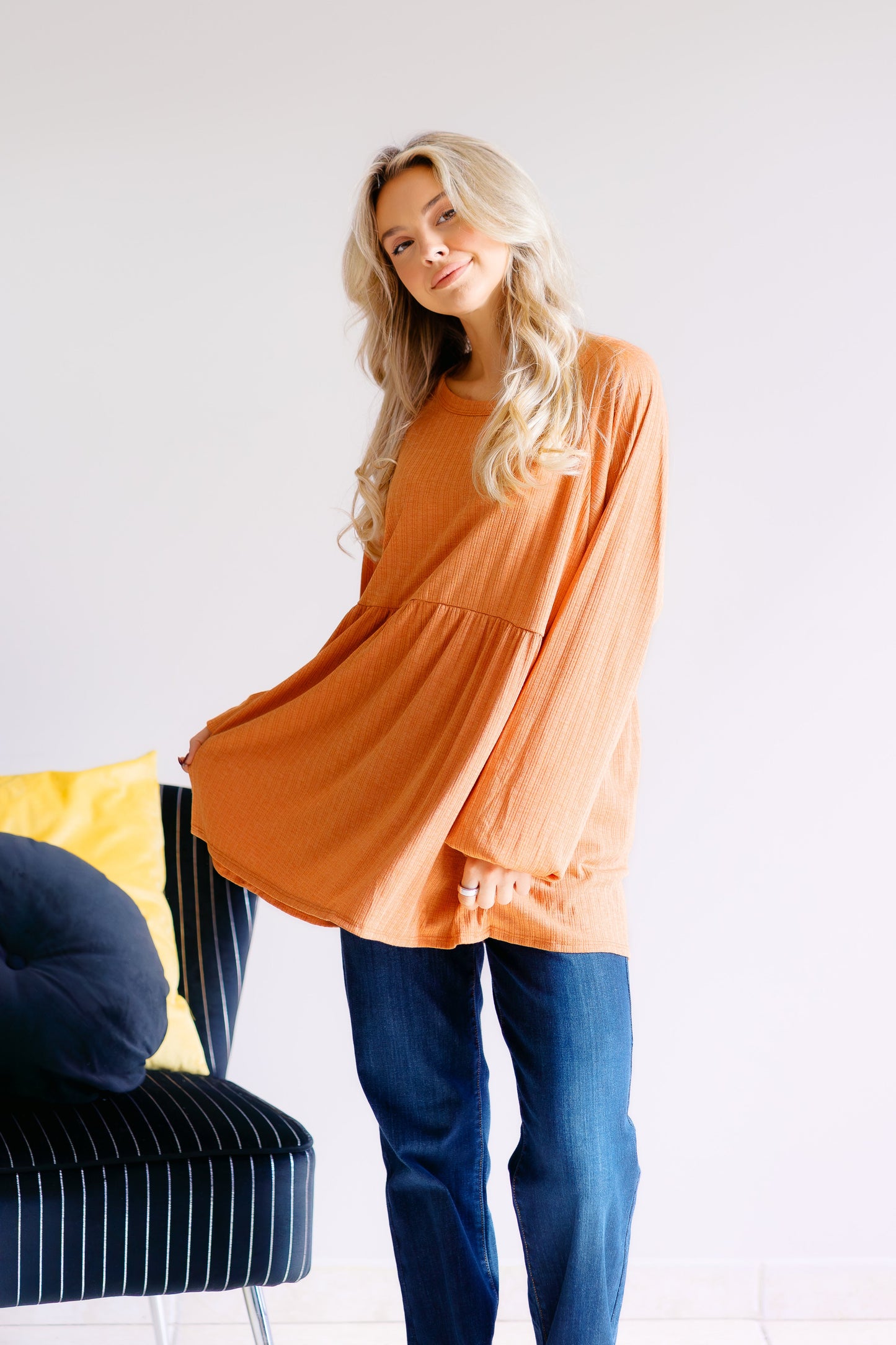 Heimish Pumpkin Charm Peplum