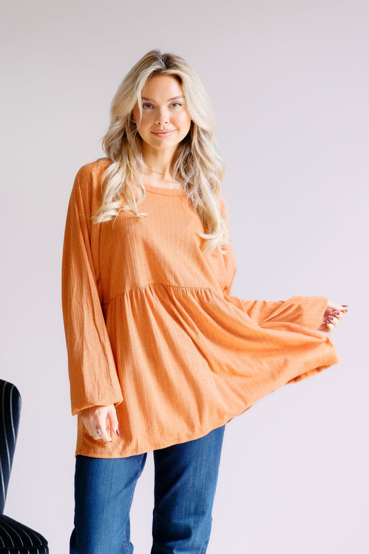 Heimish Pumpkin Charm Peplum