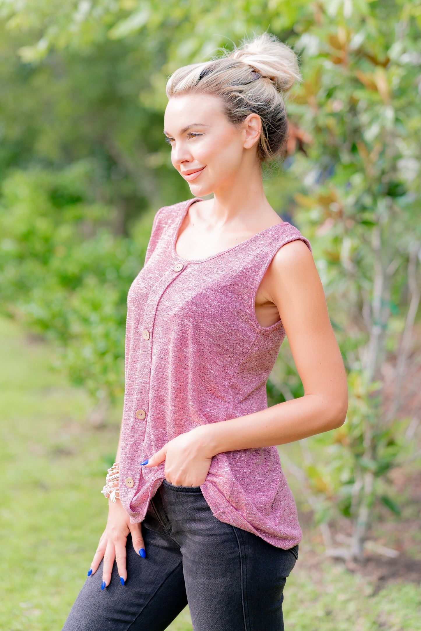 Haptics Crushed Petal Top
