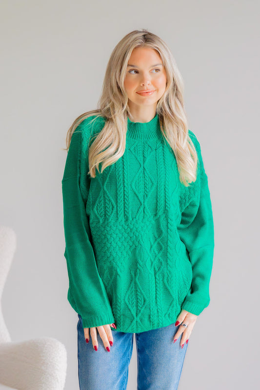 Dear Scarlett Merry Spruce Pullover Sweater