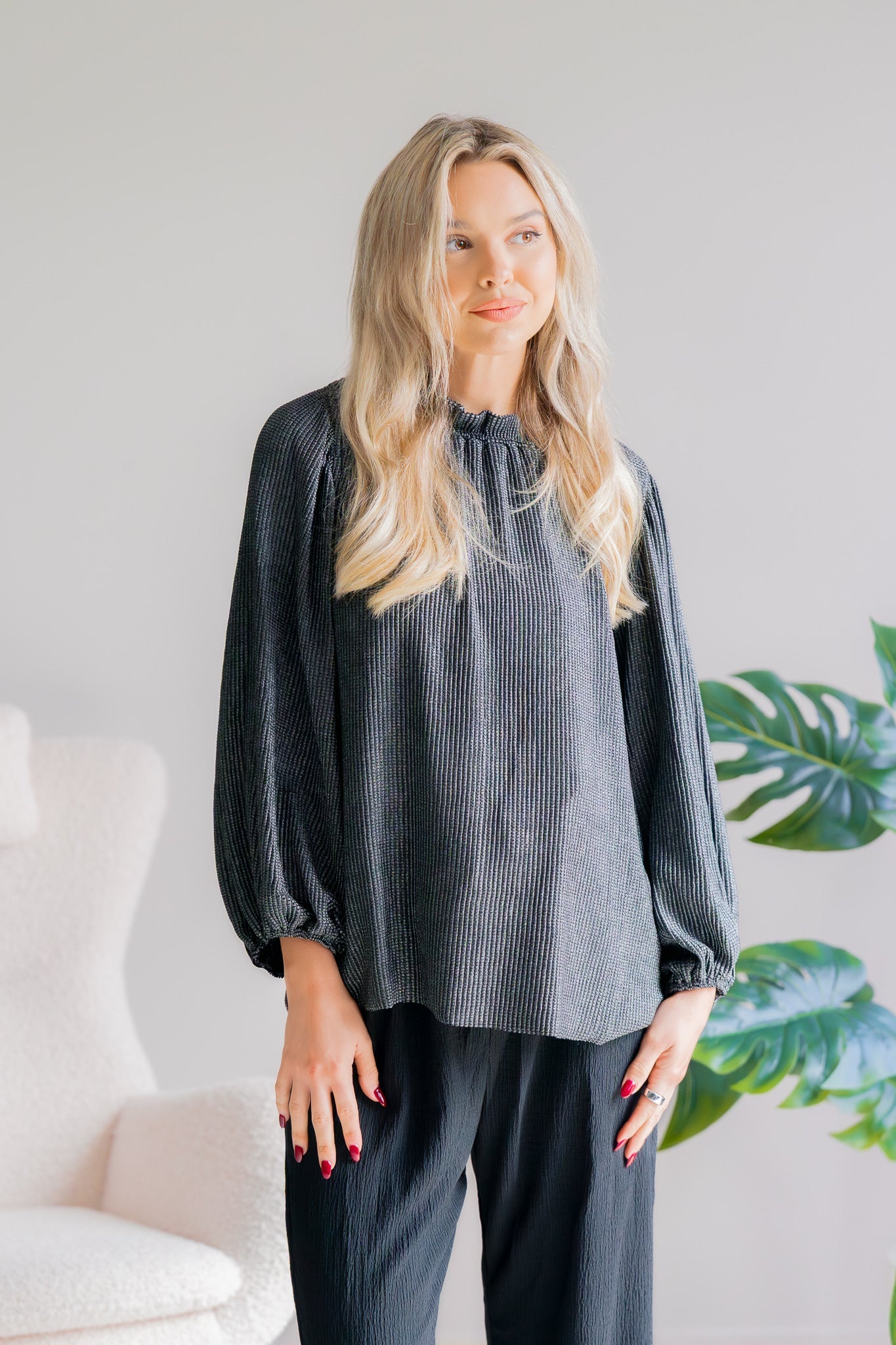 Oddi Silver Soirée Top