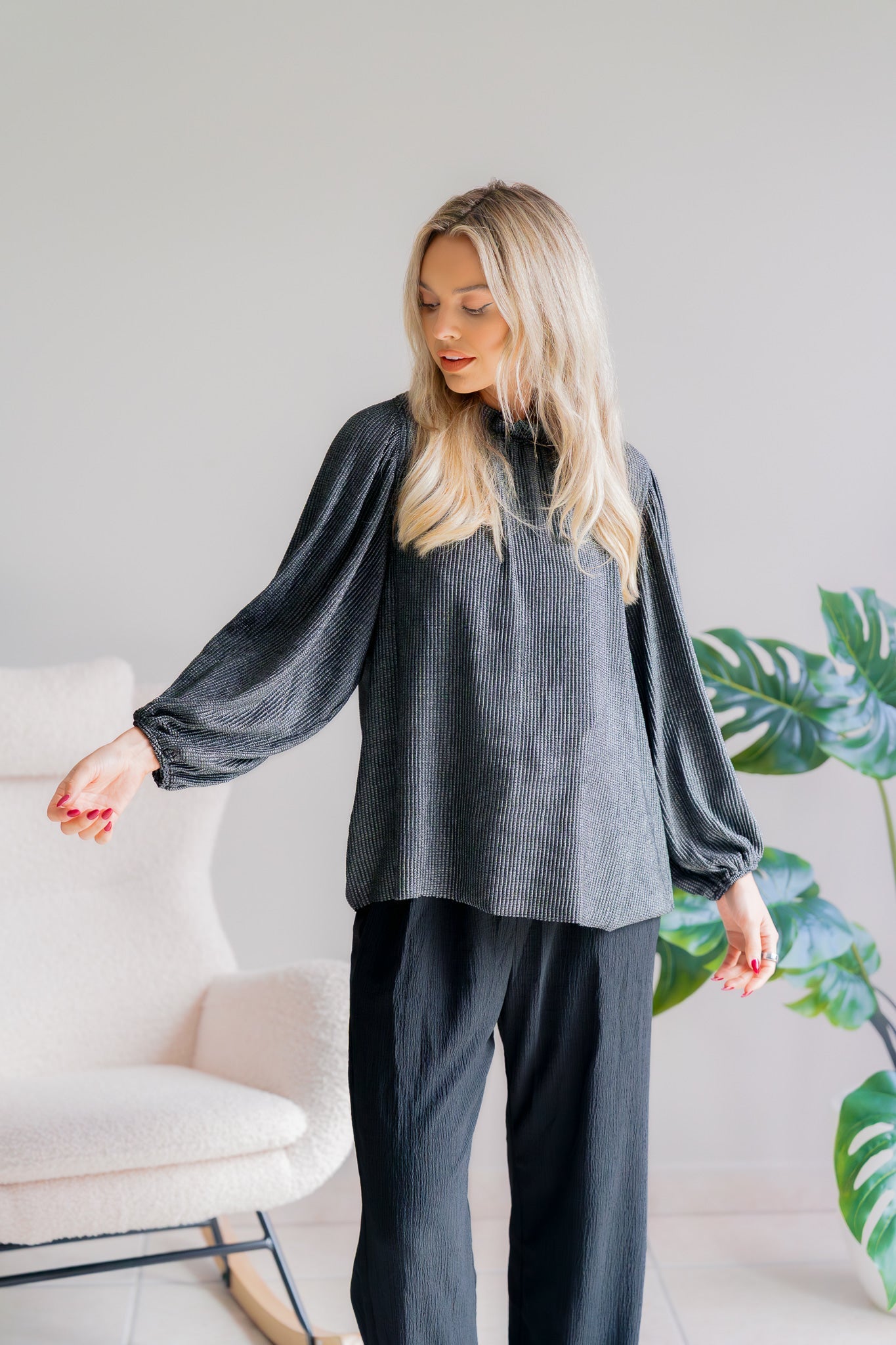 Oddi Silver Soirée Top