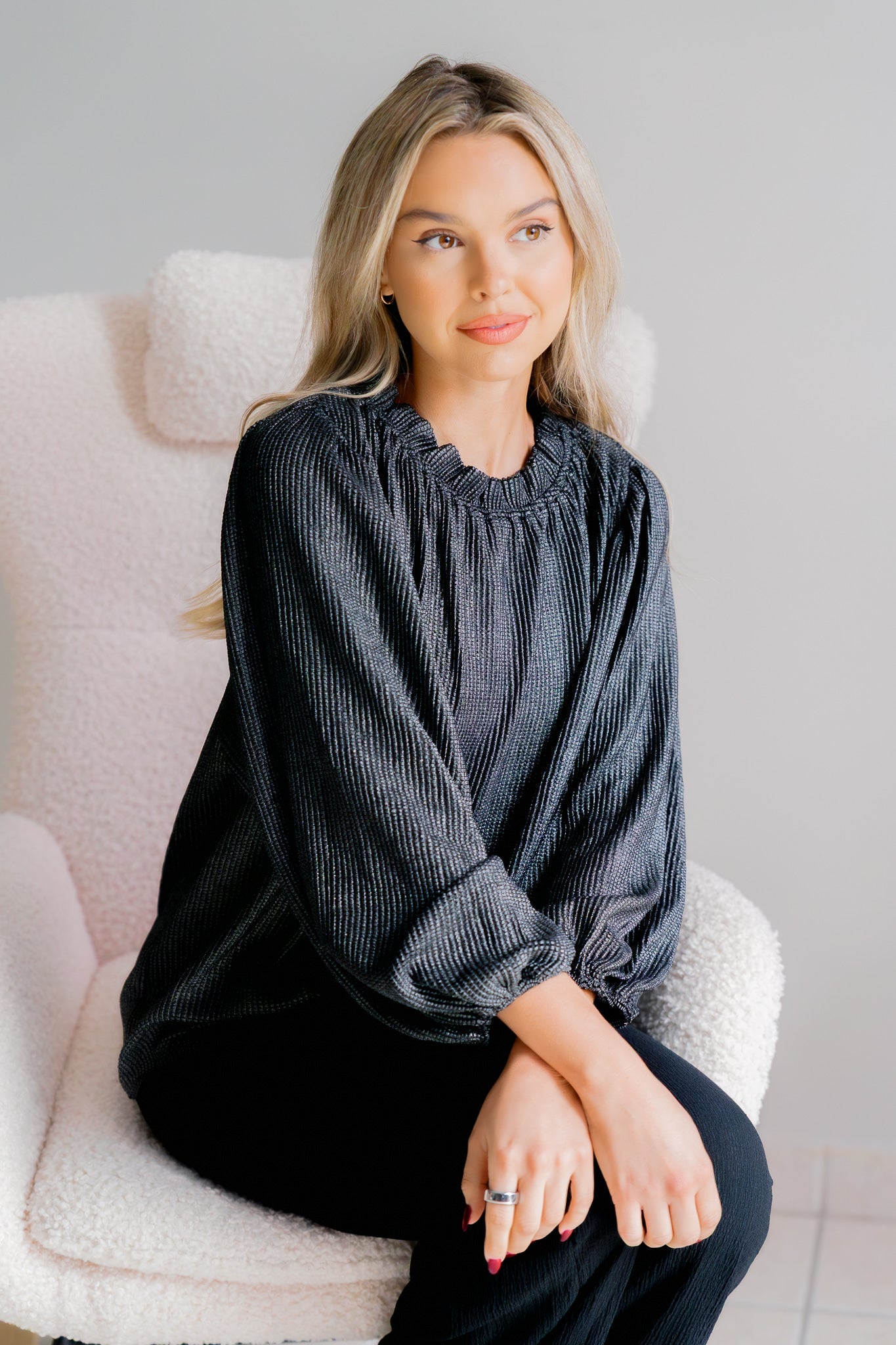 Oddi Silver Soirée Top