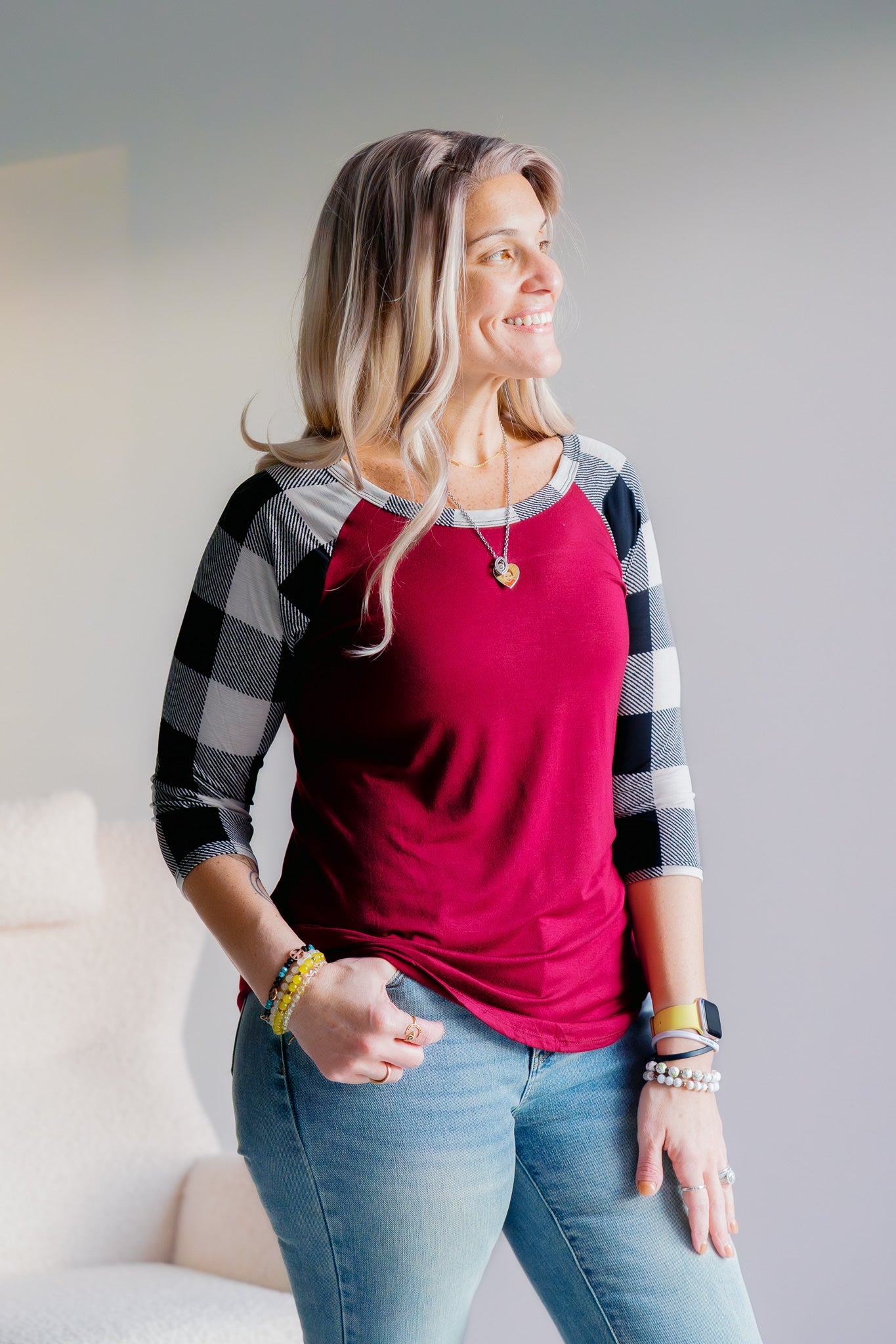 Heimish Cardinal Checks Raglan