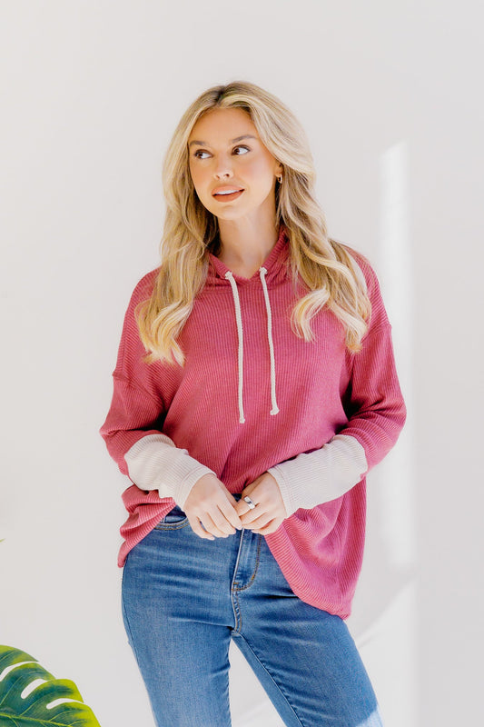 Sew In Love Blush Veil Thumbhole Hoodie