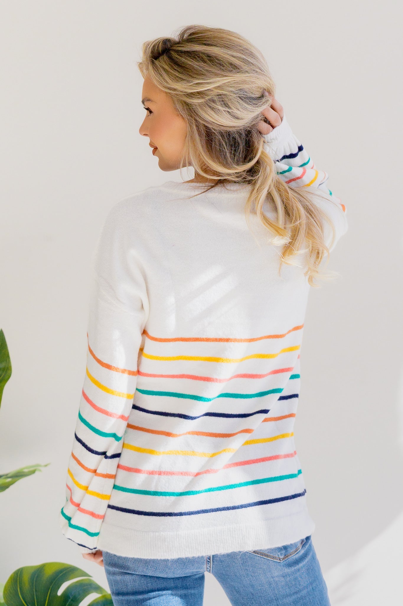 Andree By Unit Rose Mist Stripe Sweater