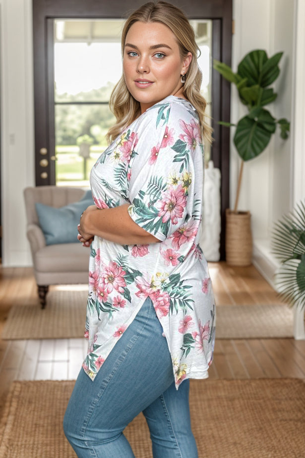 Lovely J Jubilant Floral Tunic