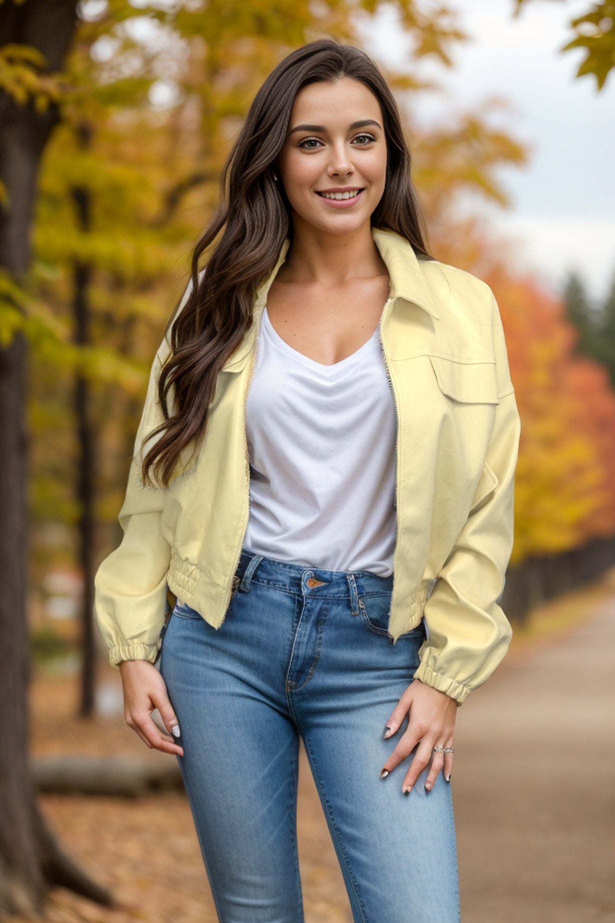 White Birch Little Ray of Sunshine - Leather Jacket