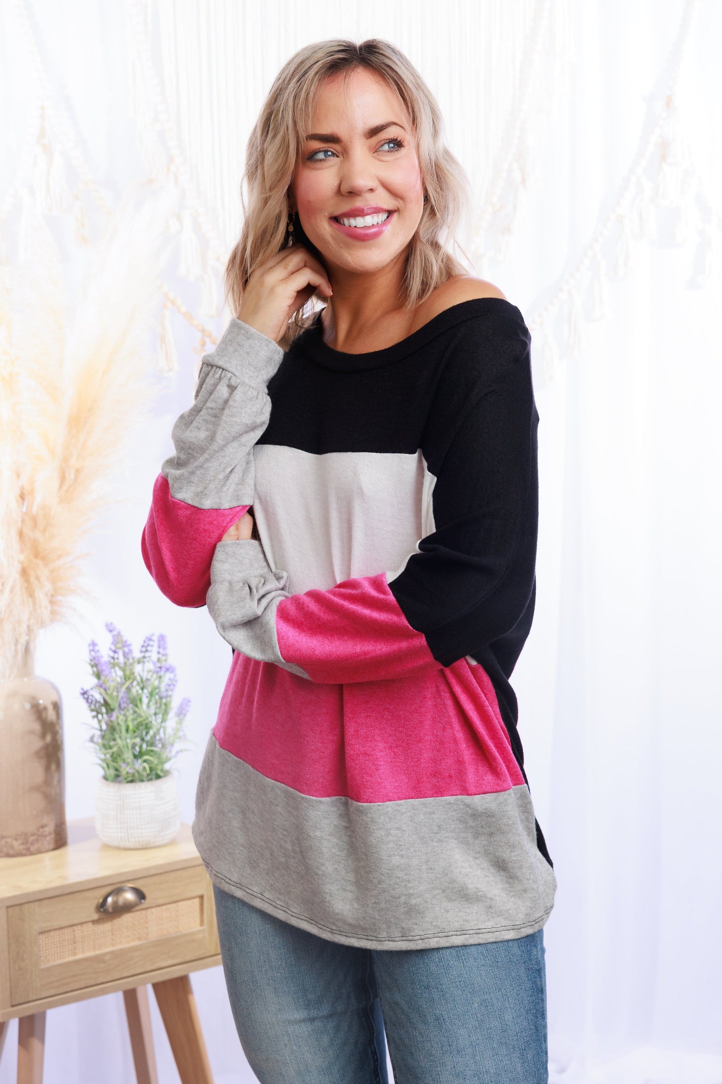 Haptics Lollipop Colorblock Pullover