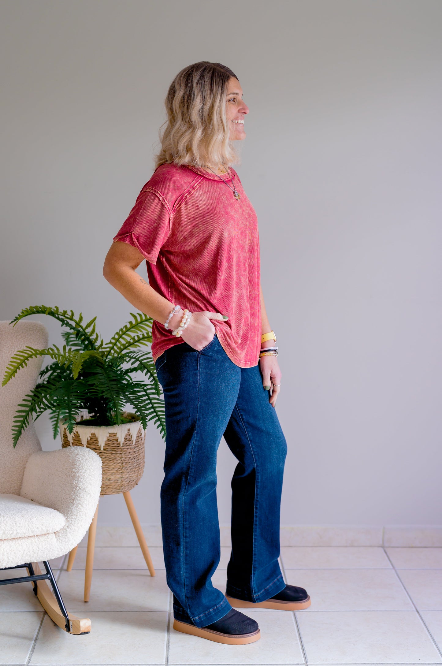 Zenana Love Tide Boatneck Tee