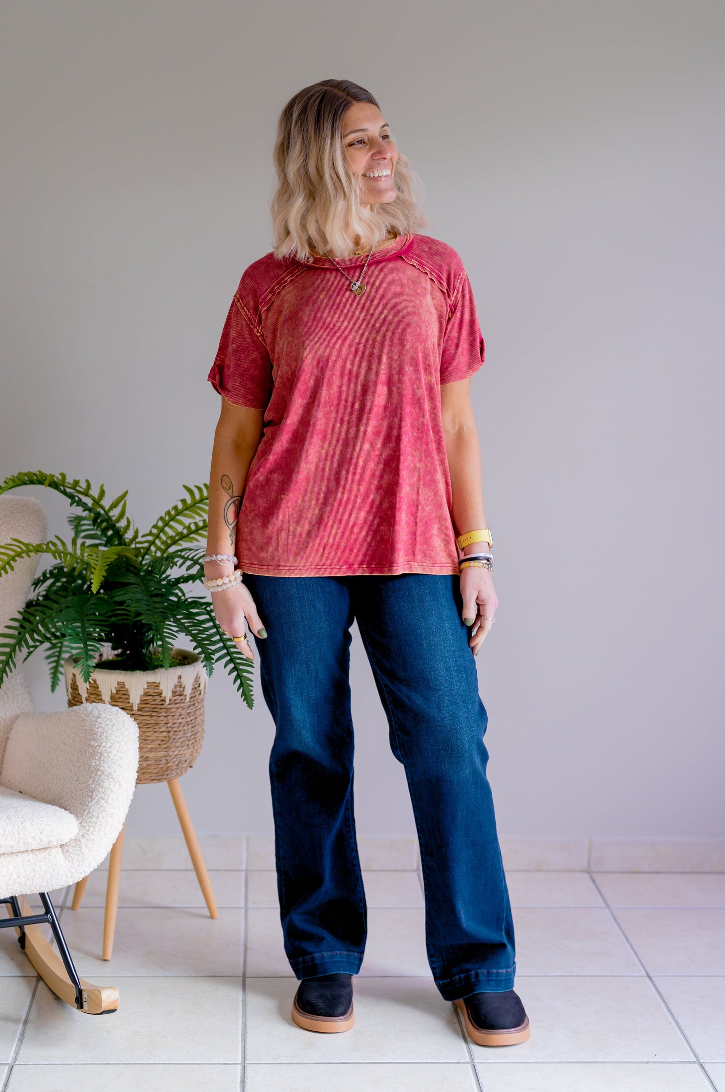 Zenana Love Tide Boatneck Tee