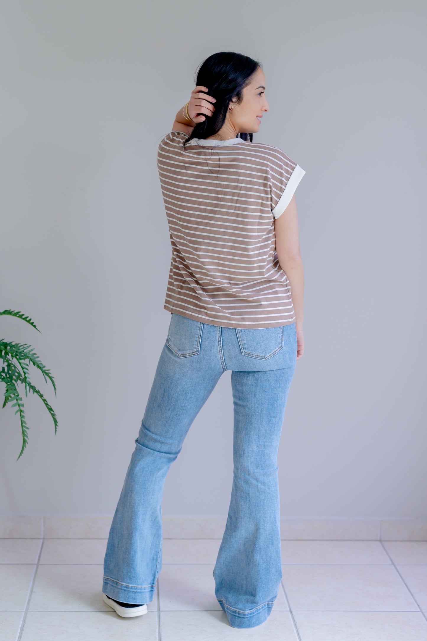 Zenana Magical Mystery Striped Tee