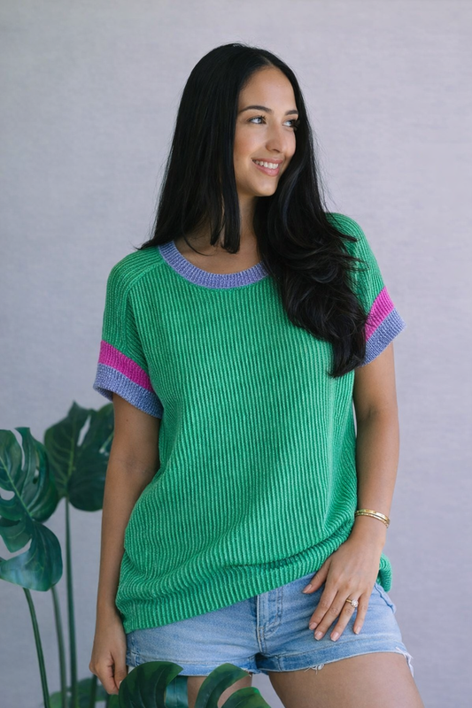 7th Ray Meadowline Colorblock Top