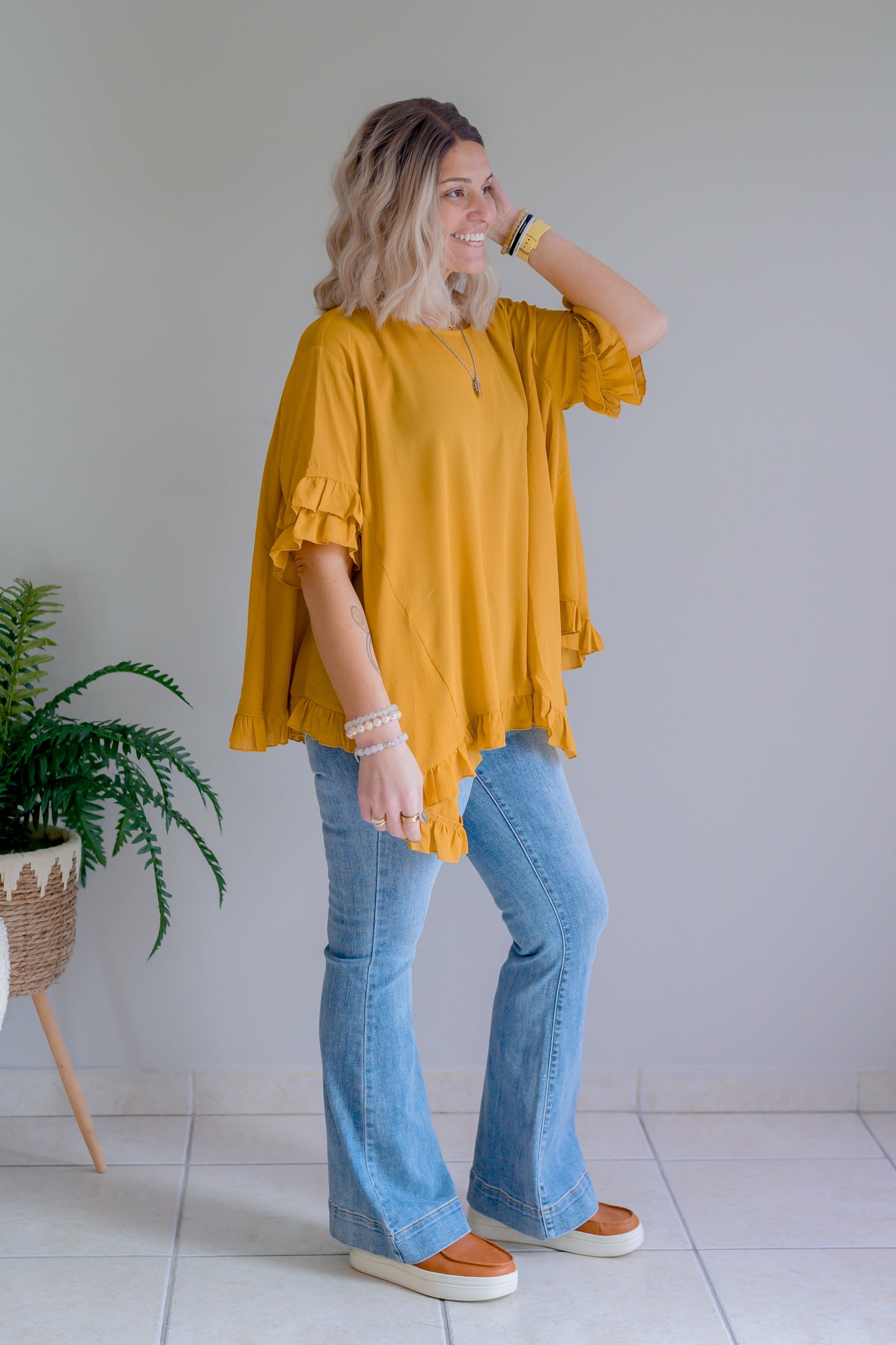 Oddi Mean Mr. Mustard Bell Sleeve