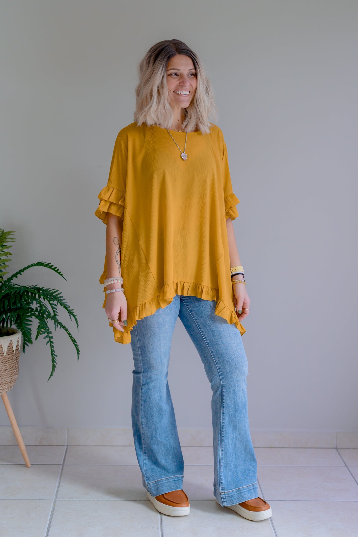 Oddi Mean Mr. Mustard Bell Sleeve