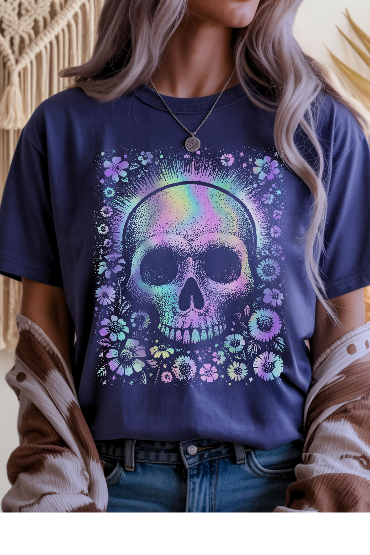 Holographic Skulls Tee Shirt