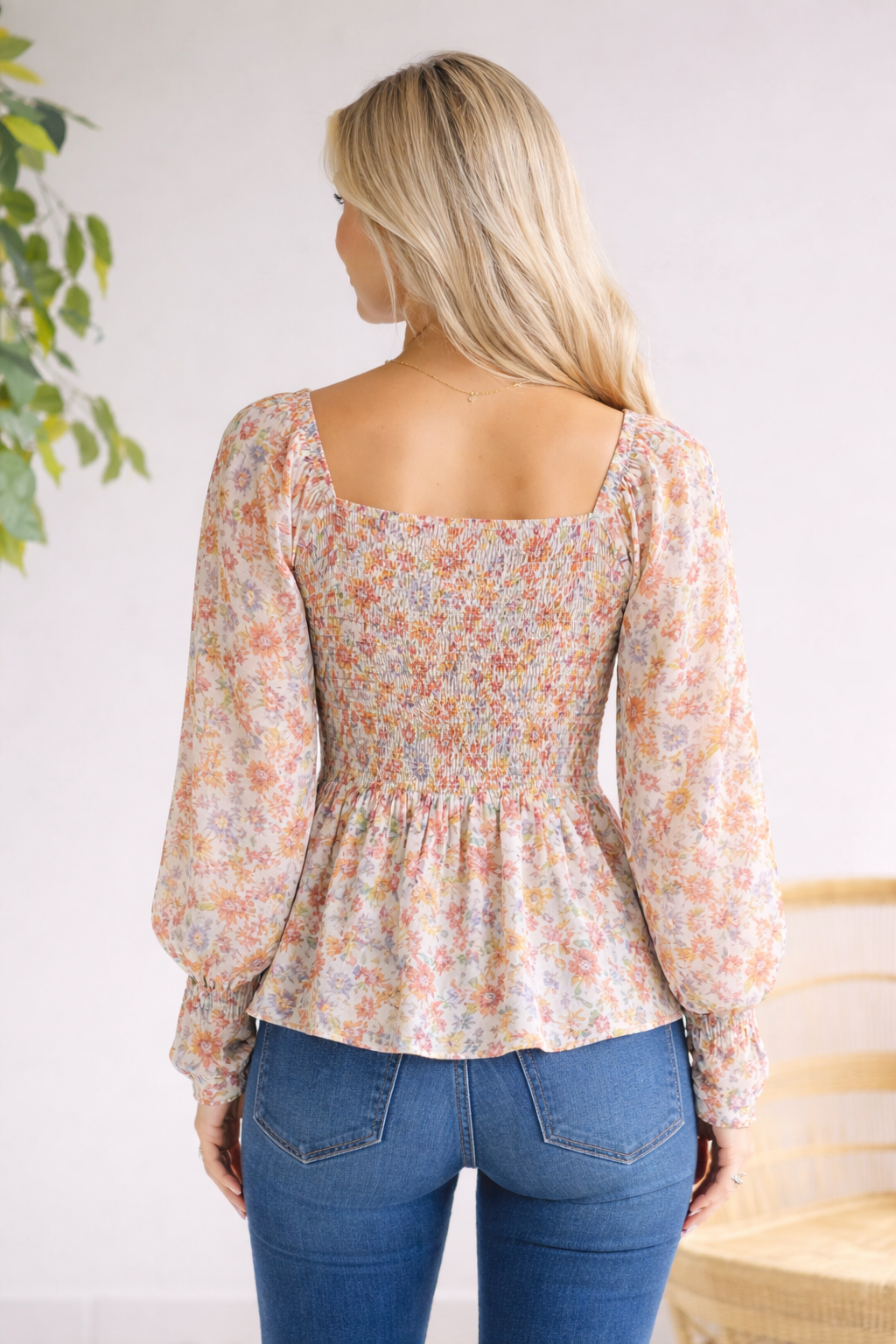 SugarFox Floral Flutter Peplum