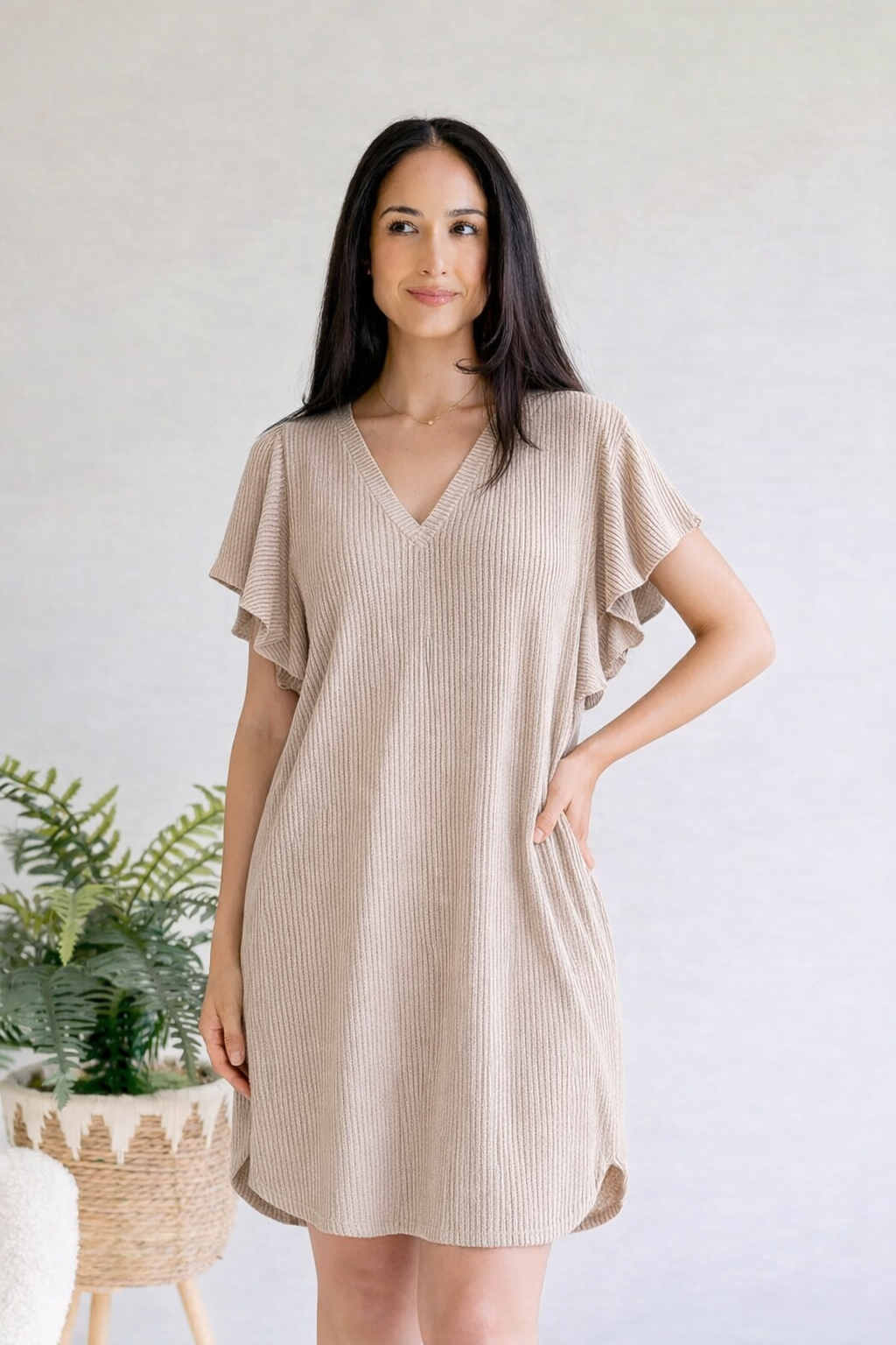 Heimish Natural Form Ruffle Dress