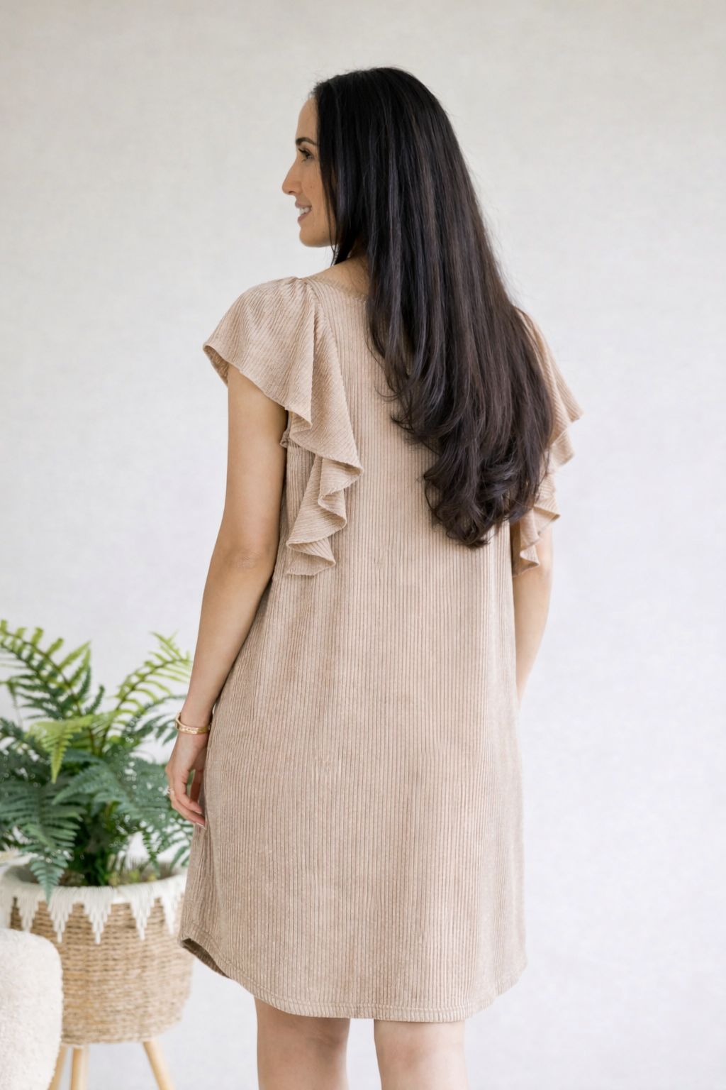 Heimish Natural Form Ruffle Dress