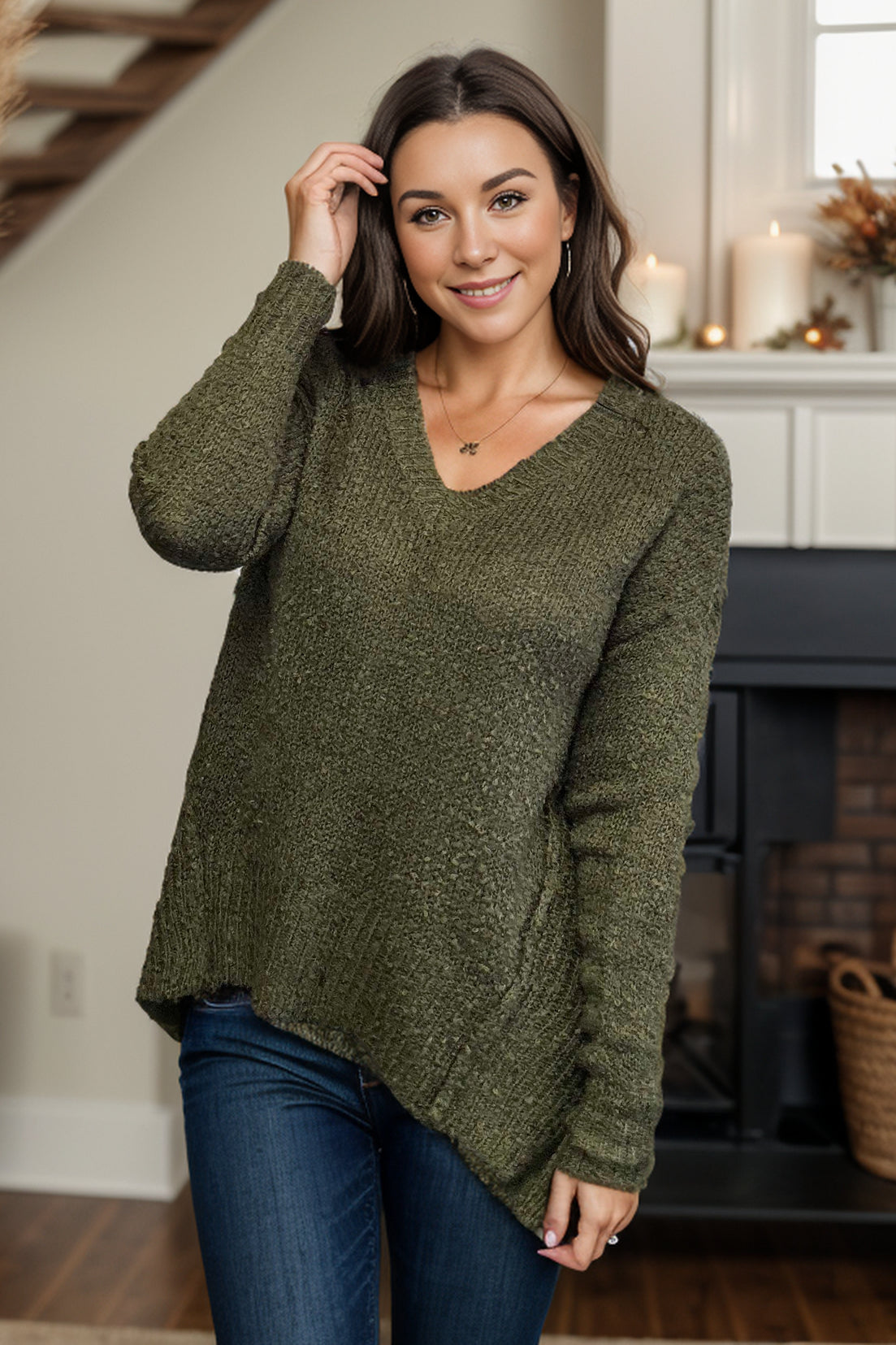 Heimish Olive Delight - Popcorn Sweater