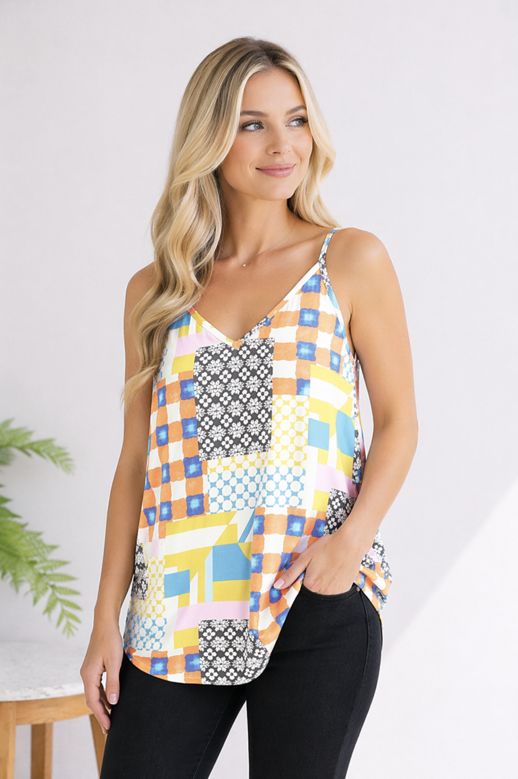 Zenana Perfectly Patched Reversible Tank