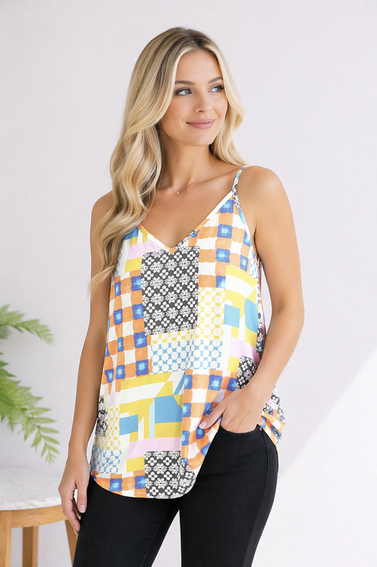 Zenana Perfectly Patched Reversible Tank
