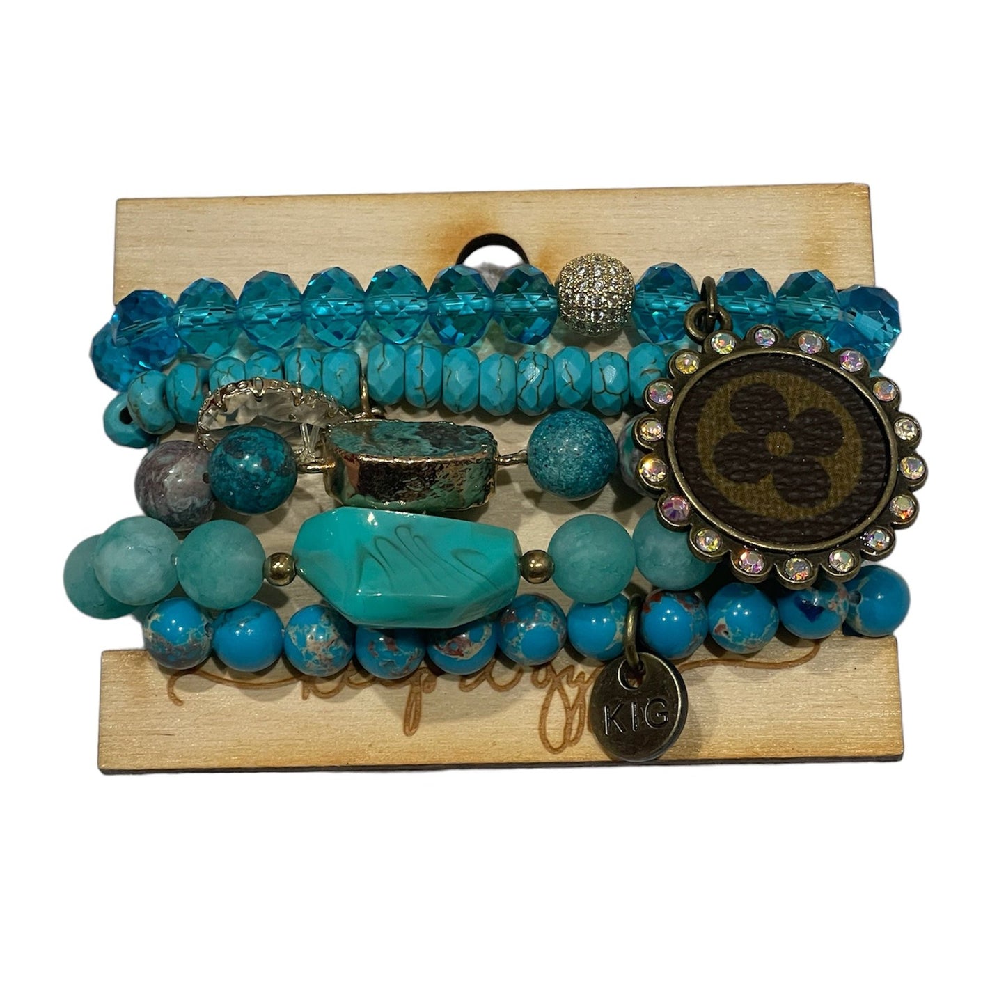 Keep It Gypsy Turquoise Upcycled Bracelet Stack