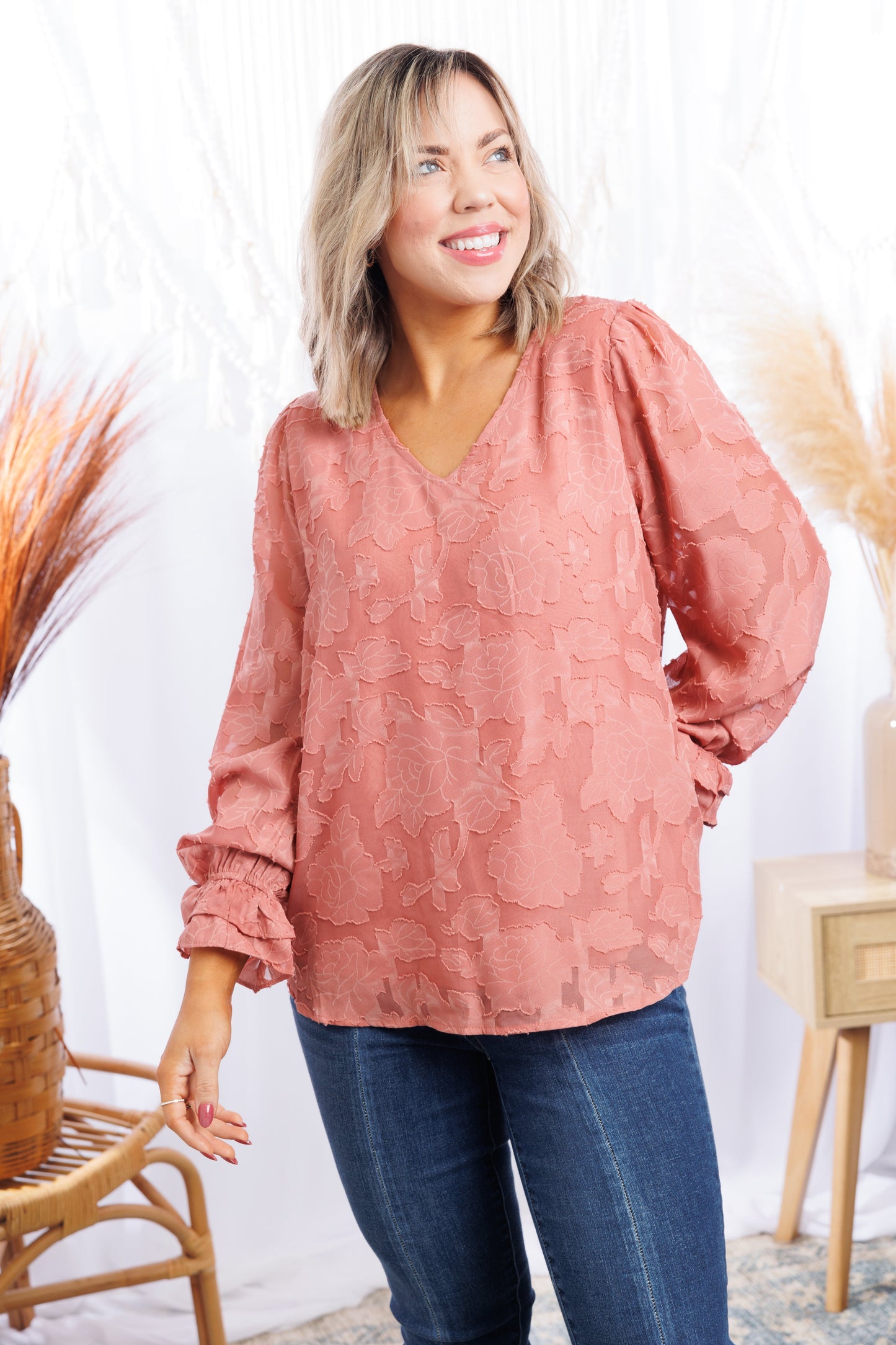 Hailey & Co Pink Rose - Long Sleeve