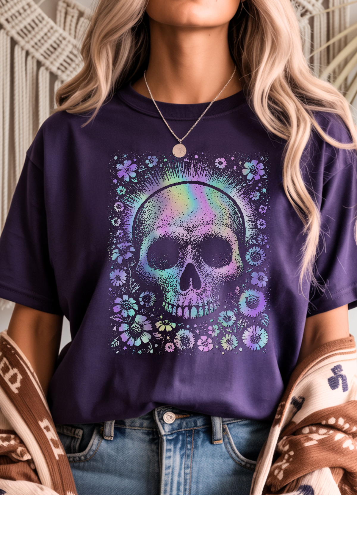 Holographic Skulls Tee Shirt