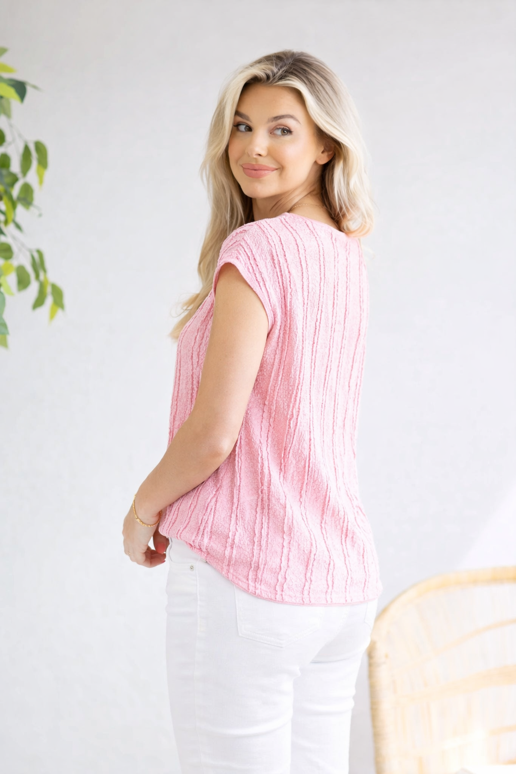 7th Ray Roselight Stripe Blouse