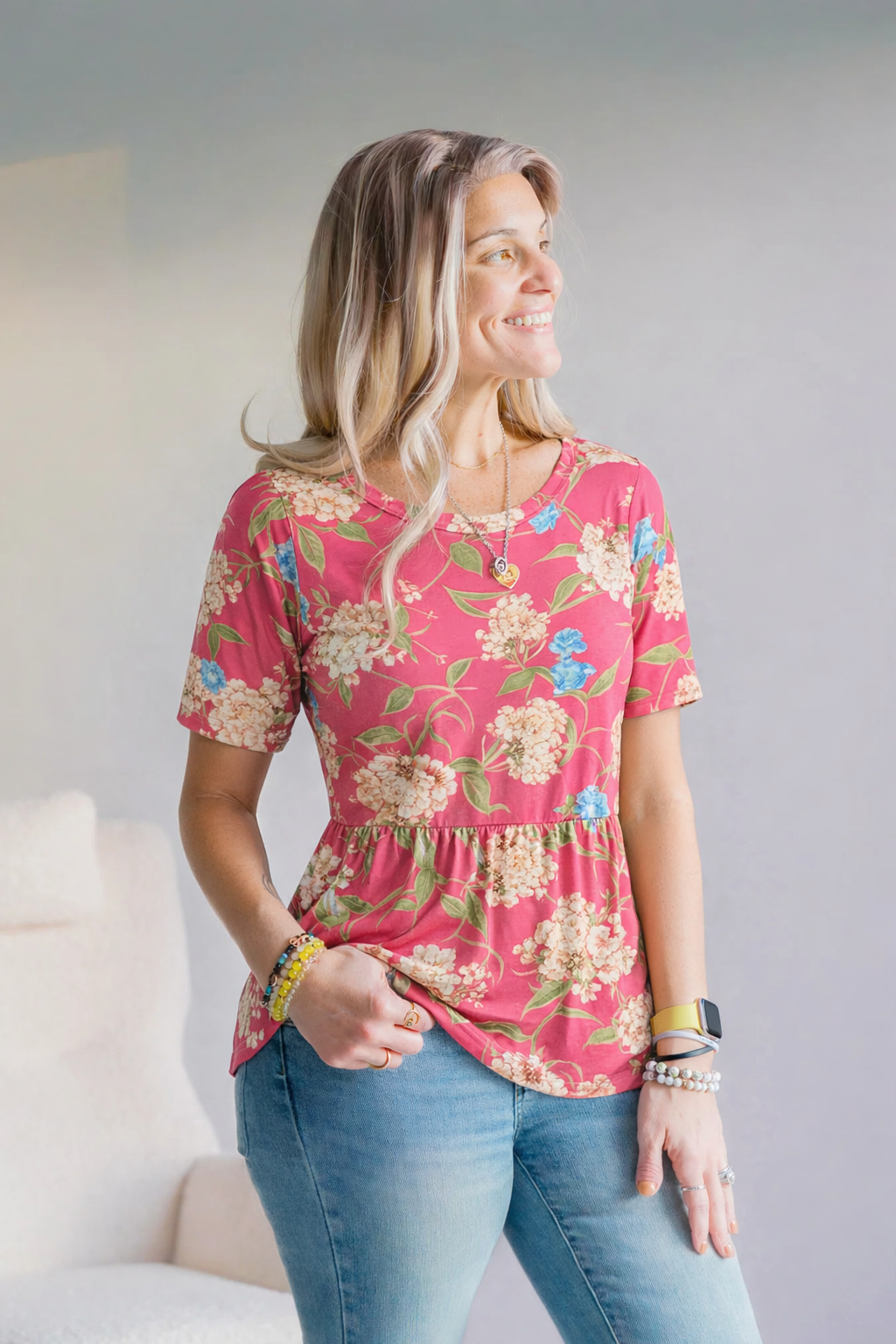 Haptics Rosy Daydream Top