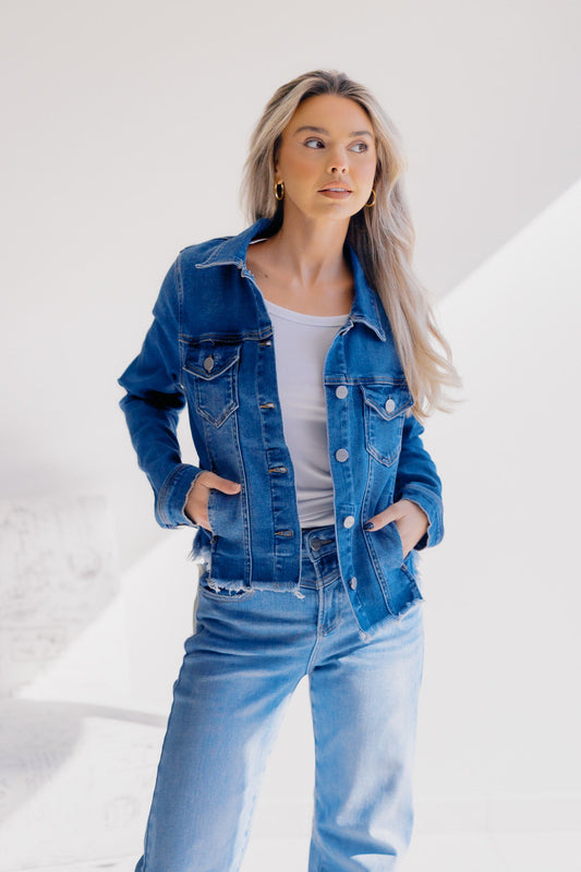 Risen Sea Spray Frayed Jacket