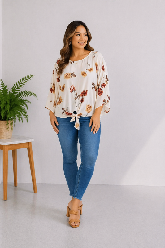 Ordinary Day Serenity Front Tie Top