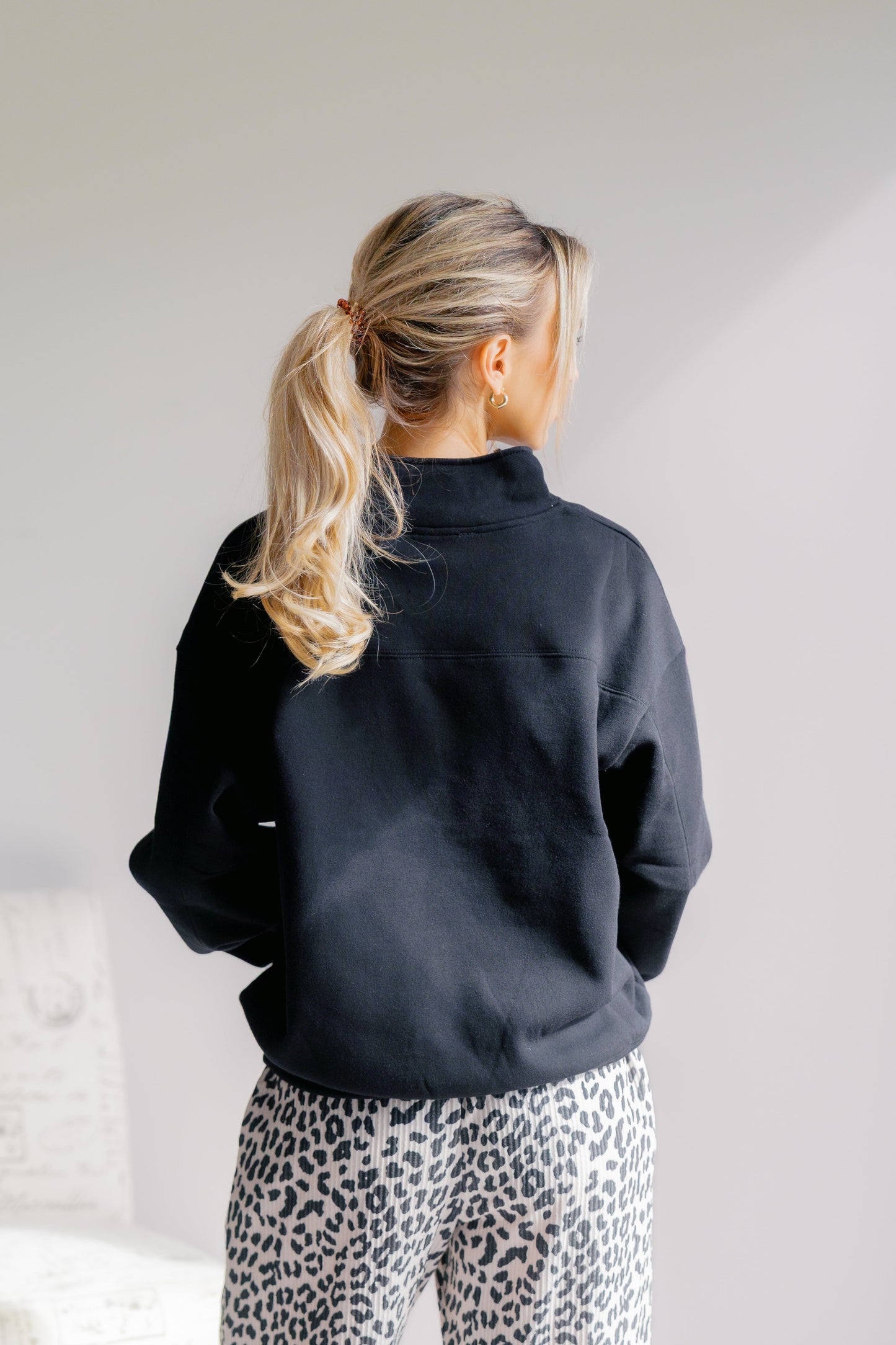Zenana Shadowline Half Zip Sweatshirt